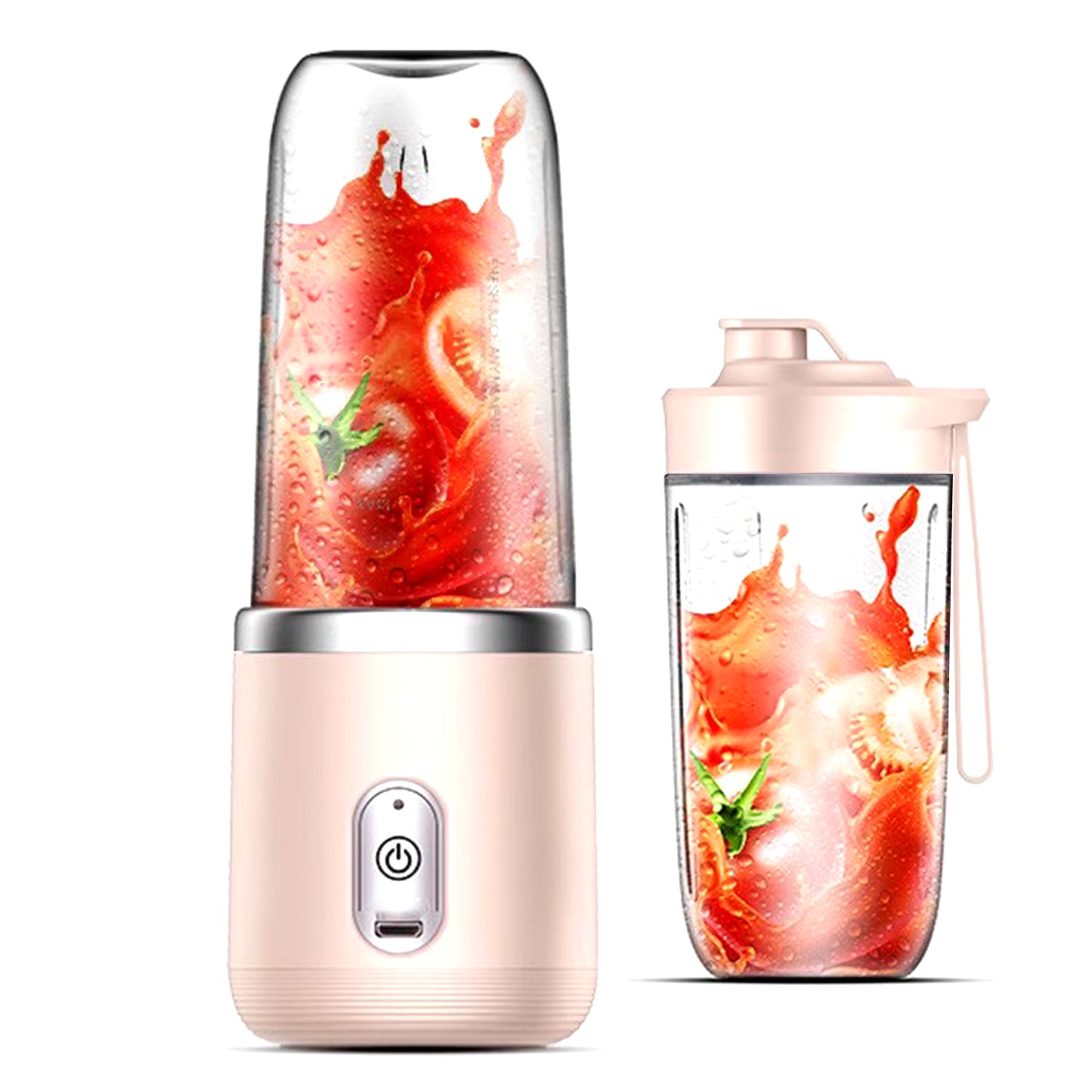 Portable Blender Mini Juice Blender Personal Blender Cup Rechargeable Fruit Juicer Mixer Blender with 6 Blades Fruit Mixers