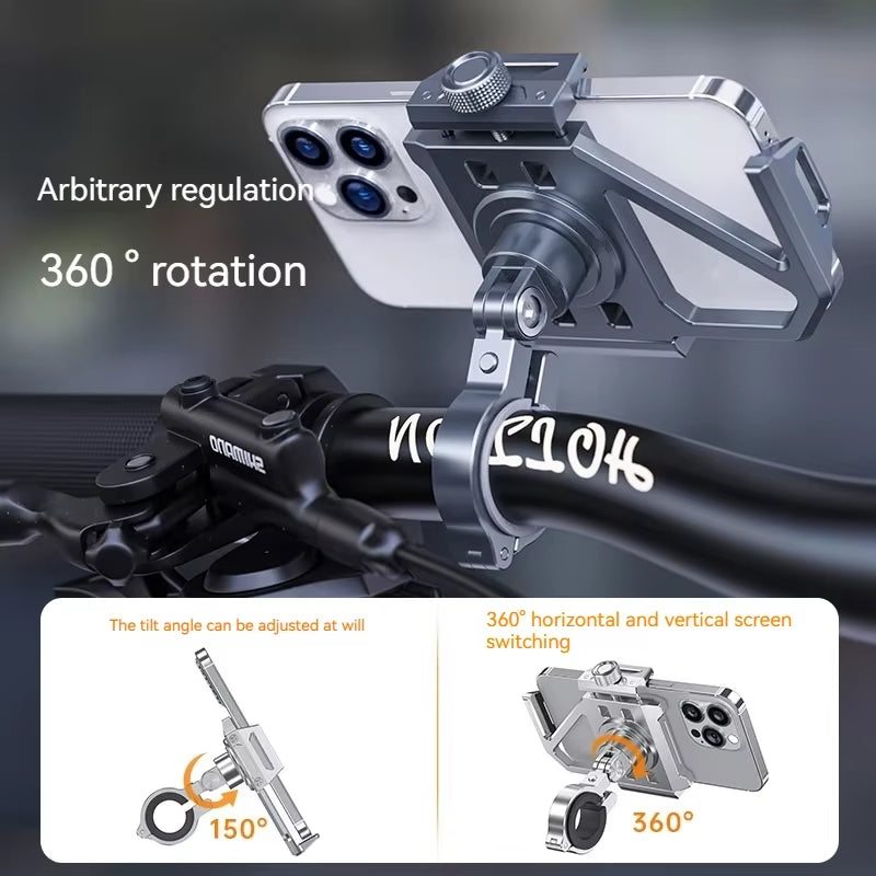 Alloy Aluminum Bike Mobile Phone Bracket Bicycle Holder Motorcycle Cellphone Stand Telephone Support for Iphone Accessories