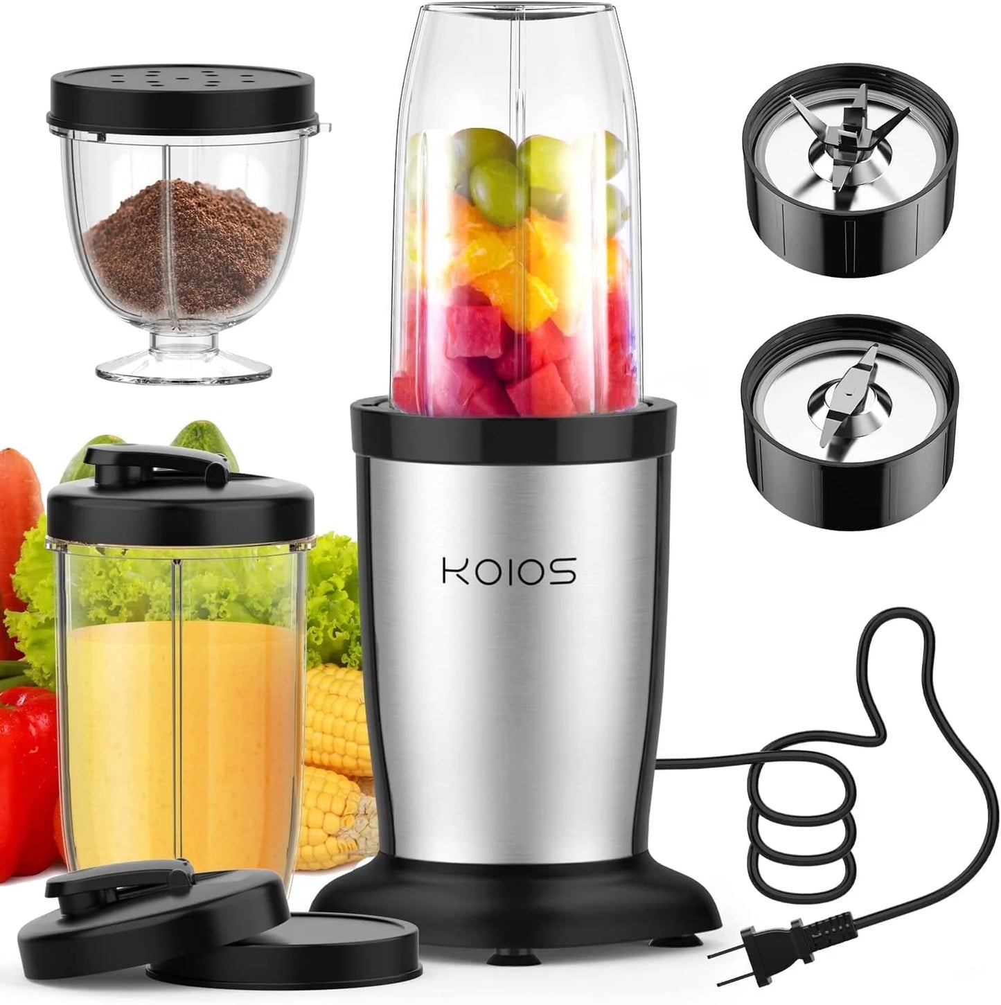 850W Portable Personal Blender Blender 11 Pieces Smoothie Blender BPA Free Black 500Ml New